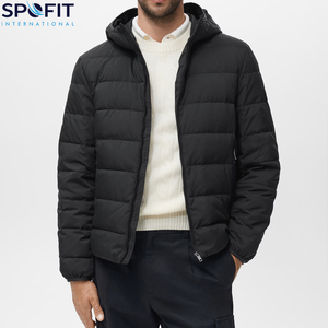 Chaqueta de Invierno Casual para Hombre, con Capucha, Impermeable, Cortavientos, 100% Poliéster, Personalizada con Logotipo, Chaqueta Acolchada con Estampado OEM - Product Image 1