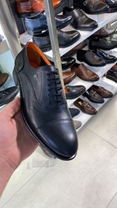 Chaussures classiques de mariage en cuir de vachette véritable pour hommes, respirantes et légères pour une marche élégante - Product Image 5