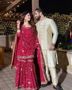 Vestidos de mujer Rayón y traje recto de algodón con Dupatta para uso festivo del exportador y fabricante indio - Product Image 4