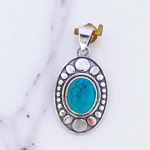 Colgante de piedras preciosas hecho a mano 925 joyería de plata esterlina joyería de plata 925 - Product Image 3