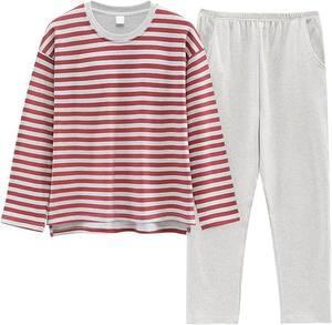 Printemps été automne hiver saison femmes pyjamas coton vêtements de détente à manches longues haut et bas ensemble de vêtements de nuit - Product Image 5