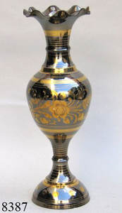 Vase à fleurs en forme de bouteille en aluminium moulé à la main indien avec finition martelée Vase décoratif de sol sur mesure - Product Image 6