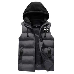 Gilet matelassé sans manches pour homme avec logo personnalisé, coupe-vent et amovible, style décontracté et chaud pour l'hiver - Product Image 3