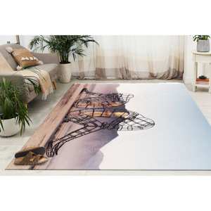 Burning Man Scene Printed <b>Rug</b>: Unique, Modern, Soft, Large, <b>Thin</b>,Nonwoven <b>Thin</b> <b>Rug</b> - Product Image 4