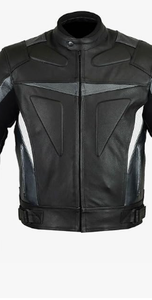 Veste en cuir pour hommes personnalisée de qualité supérieure la plus populaire avec panneaux samtex à quatre voies avec protecteur approuvé CE - Product Image 2
