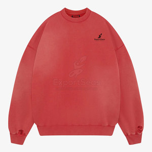 Unique Basics Acid Wash Sweatshirt With Cozy Material And Trendy Vintage Tone Acid Wash Sweatshirt - Product Image 1