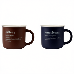 Juego de 2 Tazas de Café de Cerámica Artísticas Color Café Oscuro - Product Image 2