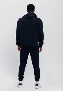 Conjunto Deportivo de Pantalón y Sudadera con Capucha de Algodón 100% para Hombre, Corte Regular, Temporada de Invierno, con Logotipo Personalizado - Product Image 4