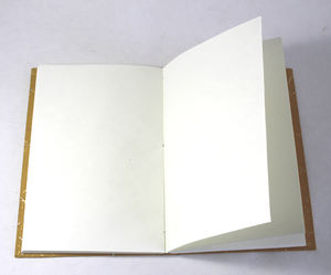 สมุดโน้ตกระดาษคอตตอนรีไซเคิลทำด้วยมือมีพู่สีทองมีรอยด่างสีมัสตาร์ดแบบกำหนดเอง - Product Image 3