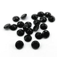 Onyx noir rond facetté 6 mm, 8 mm, 10 mm, 12 mm, 14 mm, 15 mm, 16 mm, pierre précieuse d'onyx naturelle, coupe circulaire pour la fabrication de bijoux