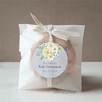 Autocollants de baptême de communion de chef en gros | Étiquettes religieuses personnalisées en vrac | Autocollants pour les services de baptême et de communion