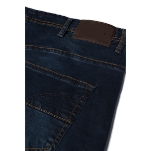 100% algodón Comfort Fit Rockford Denim Jeans oscuro azul marino jeans más tamaño zip Fly cintura botón Jean hombres Pantalones - Product Image 4