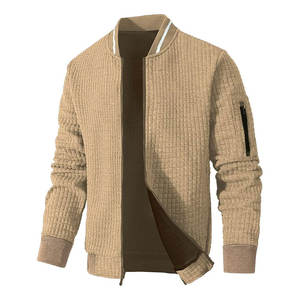 แจ็กเก็ตบอมเบอร์ลำลองทรงหลวมมีซิปเสื้อโค้ทแจ็คเก็ตผู้ชาย - Product Image 6