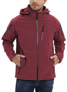 Chaqueta cortavientos con forro polar para hombre, abrigo de invierno ligero resistente al agua - Product Image 2