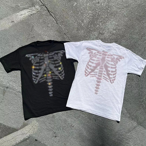 300g T-shirt lourd vêtements haute rue manches courtes t-shirts Original lâche hommes été personnalisé marque t-shirts pour hommes et femmes - Product Image 6