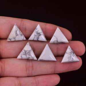 Piedra preciosa auténtica suelta de cabujón con forma de triángulo de howlita Natural 100% de calidad 3A + para hacer joyas a precios al por mayor OEM - Product Image 3