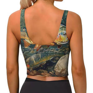 Soutien-gorge de sport pour femmes, léger, respirant, écologique, avec logo personnalisé imprimé, UPF 50, extensible, pour la pêche, le fitness en plein air, l'eau - Product Image 3