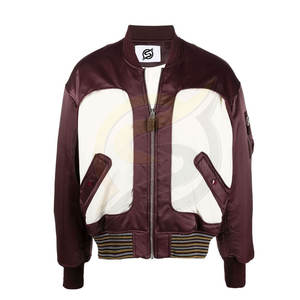 Chaqueta Bomber de Lona Satinada de Moda con Cuello Alto, Diseño Cortavientos con Capucha para Hombre, de Alta Calidad - Product Image 1