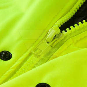 แจ็กเก็ตเพื่อความปลอดภัย Hi-visibility ผลิตจากโรงงานสำหรับชุดป้องกันน้ำในฤดูหนาวผลิตจากไนลอนและโพลีเอสเตอร์ - Product Image 5