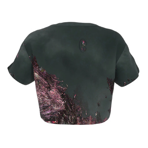 เสื้อครอปถักนิตติ้งลำลองระบายอากาศสำหรับผู้หญิง ขายส่ง ปรับแต่งได้ ผลิตจากผ้าฝ้าย รับผลิตแบรนด์ส่วนตัว (OEM) เสื้อผ้าออกกำลังกายสำหรับฤดูร้อนและฤดูใบไม้ผลิ ขายส่งจำนวนมาก - Product Image 2
