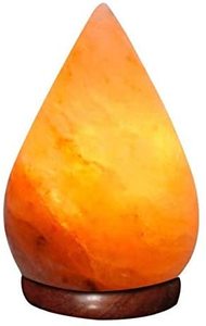 Lampe au sel de l'Himalaya directe d'usine en forme de goutte sculptée sur des matériaux organiques paquet complet avec cordon électrique et ampoule - Product Image 3