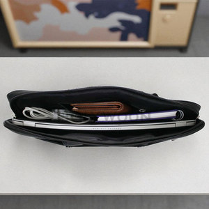 Sac à ordinateur portable en cuir professionnel pour hommes avec bandoulière réglable, grande capacité et léger, idéal pour les réunions et les voyages d'affaires - Product Image 5