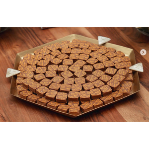 Wedding Chocolate Tray Exclusive Metal Chocolate Platter With Floral Handles Elegant Chocolate <b>Dessert</b> Tray For Parties - Product Image 3