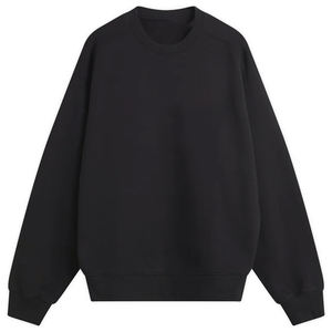 Custom 100 Cotton <b>Men</b> Heavyweight Oversized Classic <b>Black</b> Crewneck Sweatshirt Drop Shoulder <b>Men's</b> Sweatshirts - Product Image 1
