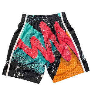 New Design Wholesale Price Custom logo Polyester <b>Mesh</b> All Over Print Basketball Shorts - Product Image 4