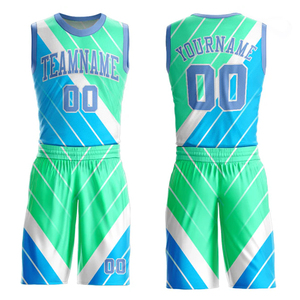 Ensemble d'uniformes de basketball personnalisés sublimés, haute qualité, 100% polyester respirant - Product Image 1