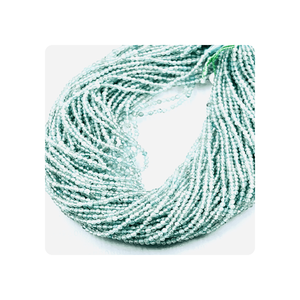 Cuentas de rondelle facetadas de apatita azul natural Calidad superior 2mm 2,5mm Piedra/Cuarzo 13 pulgadas Strand Alif International Third - Product Image 2