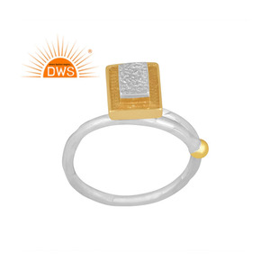 2026 Trendy <b>Brass</b> 925 Fine Sterling Silver Rectangular Charm Classic Stackable <b>Ring</b> Manufacturer of Custom Jewelry - Product Image 1