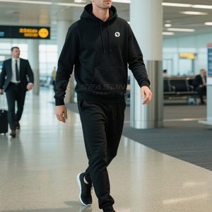Chándal de Invierno para Hombre de Alta Calidad, Transpirable, 100% Algodón, Secado Rápido, con Capucha, Tejido Ligero para Gimnasio, Entrenamiento, Running - Product Image 4