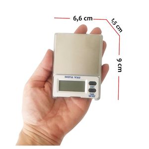 Báscula Digital de Bolsillo de Precisión LCD 100g X 0.01g con Estuche Rígido Forrado en Cuero de AEK-Tech BJ-DS-18 - Product Image 6