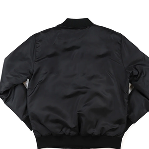 Blouson aviateur matelassé noir de haute qualité en laine, standard, isolé, réversible, imperméable et coupe-vent - Product Image 4