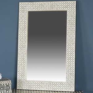 Espejo de Pared Decorativo de Madera de Lujo con Incrustaciones de Hueso, Hecho a Mano, Moderno y Ecológico, para Hogares y Comercios de Alta Gama - Product Image 2