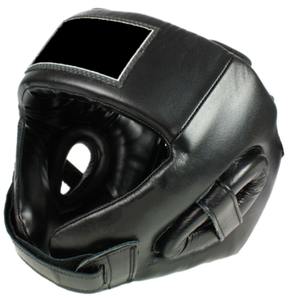 Protector de cabeza de protección de casco de boxeo de cuero negro con logotipo personalizado profesional de alta calidad - Product Image 6