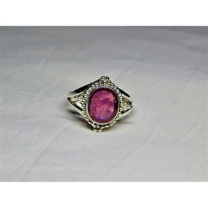 Bague rubis à facettes en argent sterling faite à la main promesse de fiançailles pierre de naissance bague empilable avec GS Mark cadeau R0028-GS pour elle - Product Image 3