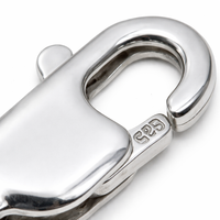 Chakralume Fermoir Mousqueton en Argent Sterling 925, Finition Argent Naturel, Anti-ternissement, Sans Nickel, pour Bijoux
