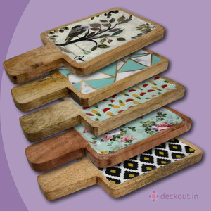 Plateau de service de luxe en bois pur fait à la main de qualité supérieure pour les mariages, les fêtes de restaurant, la vaisselle, plateau décoratif - Product Image 4