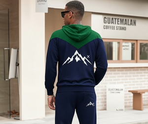 Survêtement sportif unisexe personnalisable à capuche uni |   Tissu en molleton doux 100% coton |   Cordon de serrage respirant et antibactérien - Product Image 4