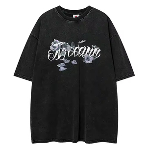 เสื้อยืดสไตล์วินเทจไซส์ใหญ่พิเศษ300GSM 100% โลโก้ออกแบบได้ตามต้องการ - Product Image 3