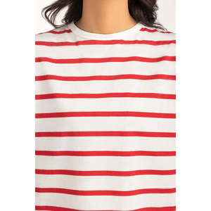 Chemisier décontracté tissé pour femme, coupe ample, léger, col rond, manches courtes, 100 % coton, lavage enzymatique WM-KTP-WS25-117 - Product Image 2