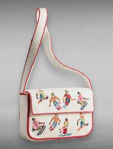 Bolso de Hombro Blanco con Diseño Único de Cuentas, Patrón de Mariquita Roja, Cartera con Solapa para Mujer, Diseño de Insecto, Bolso de Fiesta de Moda, Bolso de Cuentas de Semillas - Product Image 5