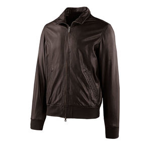 Fabricante personalizado Bomber Hombres Chaqueta de cuero de vaca genuino Vegano Ligero de moda con cremallera Estilo clásico vintage motorista - Product Image 1