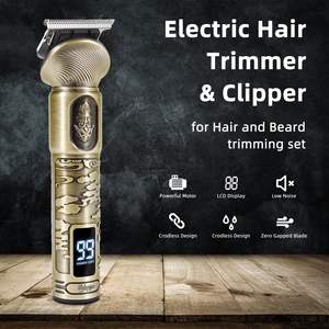 Kit de toilettage pour homme : Rasoir électrique sans fil étanche rechargeable pour cheveux, barbe, nez et corps - Product Image 1