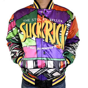 Chaqueta Bomber Deportiva de Alta Calidad OEM, Chaqueta Satinada Unisex Personalizada al por Mayor, Chaquetas Satinadas de Béisbol Personalizadas - Product Image 4