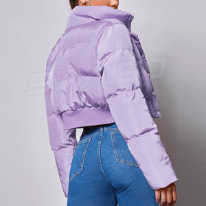 Winter New Arrival <b>Women</b> Crop Top <b>Jackets</b> New Design <b>Women</b> Fashion New Custom Crop Top <b>Jackets</b> - Product Image 2
