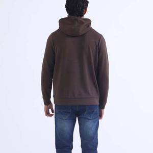 Nouveau haute qualité unisexe tenue décontracté respirant brodé fermeture éclair coupe régulière hommes polyester/coton mélange pull à capuche - Product Image 4