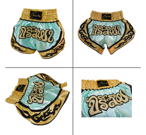 กางเกงมวยไทยสั่งทำโลโก้ขายส่ง กางเกงมวยสั้น MMA กางเกงมวยไทยแฟชั่น กางเกงฝึกซ้อมมวย - Product Image 5